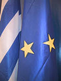 Griekse en Europese vlag