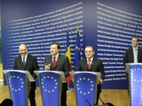 Traian Basescu, Jos� Manuel Barroso en Emil Boc