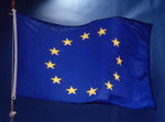De Europese vlag, wapperend