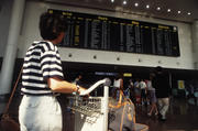 Bagagekarretje op luchthaven