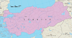 Kaart Turkije