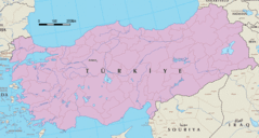 Kaart Turkije