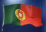 wapperende vlag van Portugal