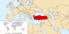 Geografische ligging Turkije