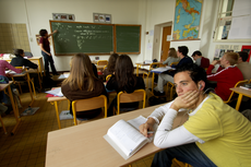 Studenten in een klaslokaal
