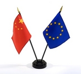 Chinese en Europese vlag