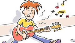 ongelukkige muzikant