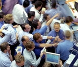 Beurshandelaren op de beursvloer