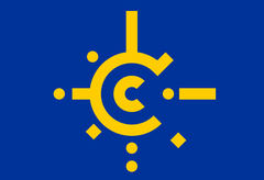 Vlag van de Centraal-Europese Vrijhandelsassociatie (CEFTA/CEVA)