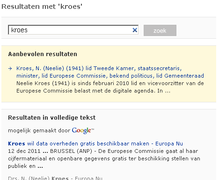 Zoekresultaten met 'Kroes'