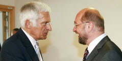 Jerzy Buzek en Martin Schulz Jerzy Buzek en Martin Schulz
