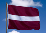 vlag Letland wapperend