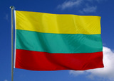 vlag Litouwen wapperend