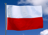 vlag Polen wapperend