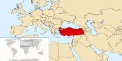 Geografische ligging Turkije