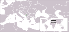 Geografische ligging Montenegro