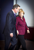 Cameron en Merkel