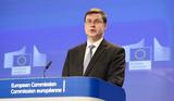 Press conference by Valdis Dombrovskis, Vice-President of the EC, on the aid given to Greece to regain financial stability