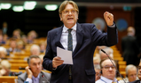 Guy Verhofstadt voert het woord in het Europees Parlement