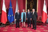 Muscat, May, Tusk, Juncker tijdens Informele Malta Top 2017