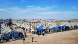 Overzicht vluchtelingenkamp in Turkije