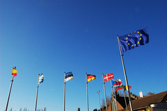 Vlag van de Europese Unie en een aantal lidstaten