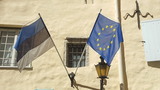 Vlag Estland en EU
