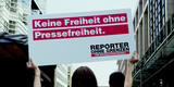 Protest voor persvrijheid