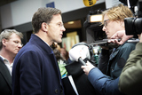 Mark RUTTE staat de media te woord