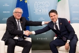 Jean-Claude Juncker en Giuseppe Conte
