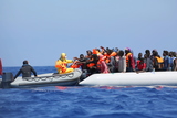 Migranten in boot