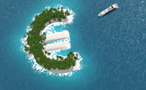 Eurosymbool op zee