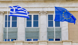 Vlag Griekenland en EU