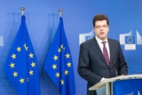 Janez LenarÄiÄ at the podium