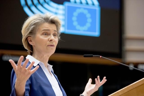 Ursula von der Leyen in het Europees Parlement