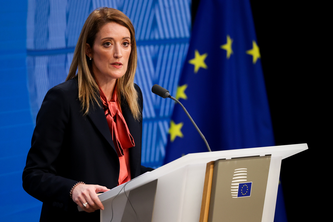 Roberta Metsola, voorzitter van het Europees Parlement